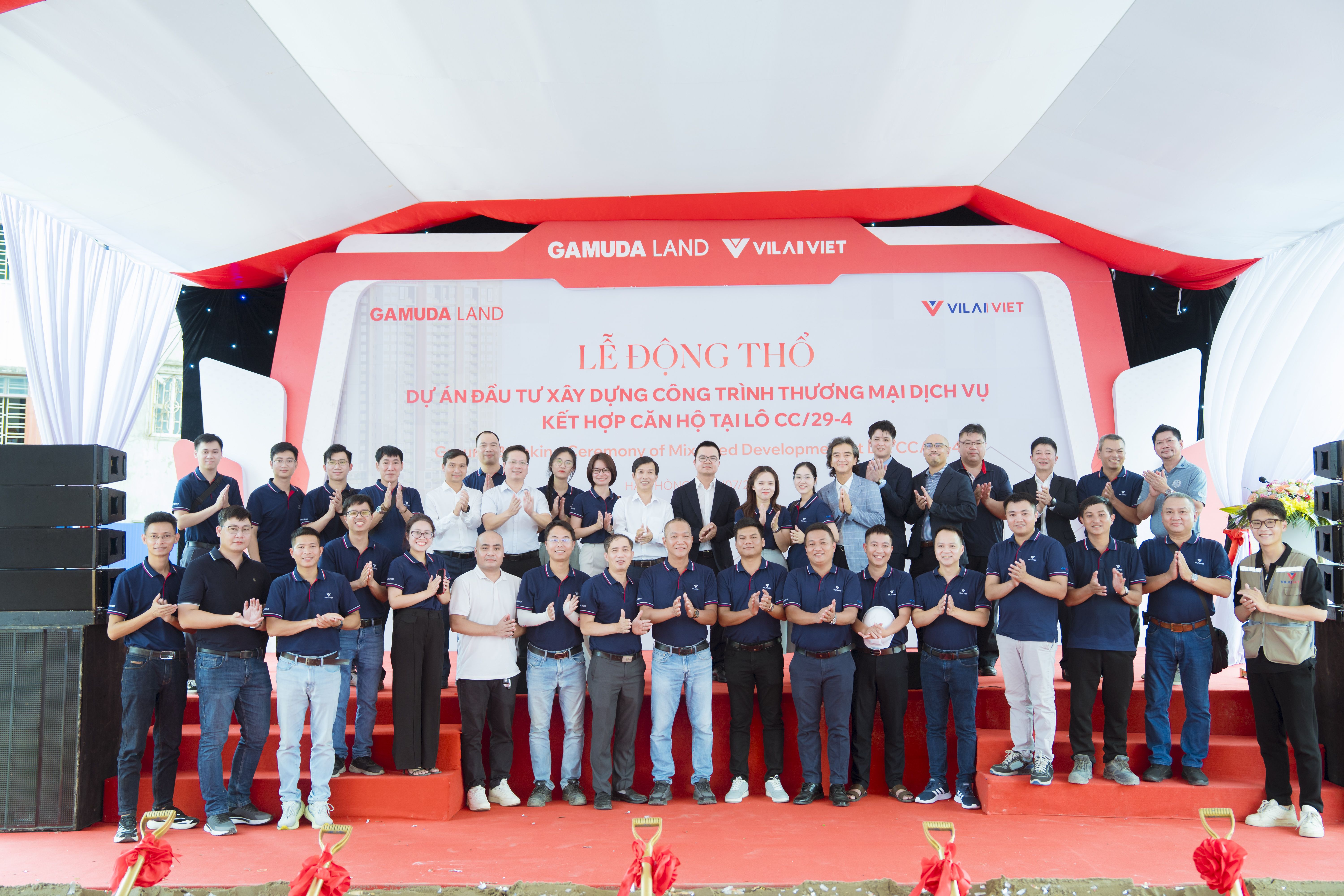 The groundbreaking ceremony of Gamuda Land high-rise apartment project